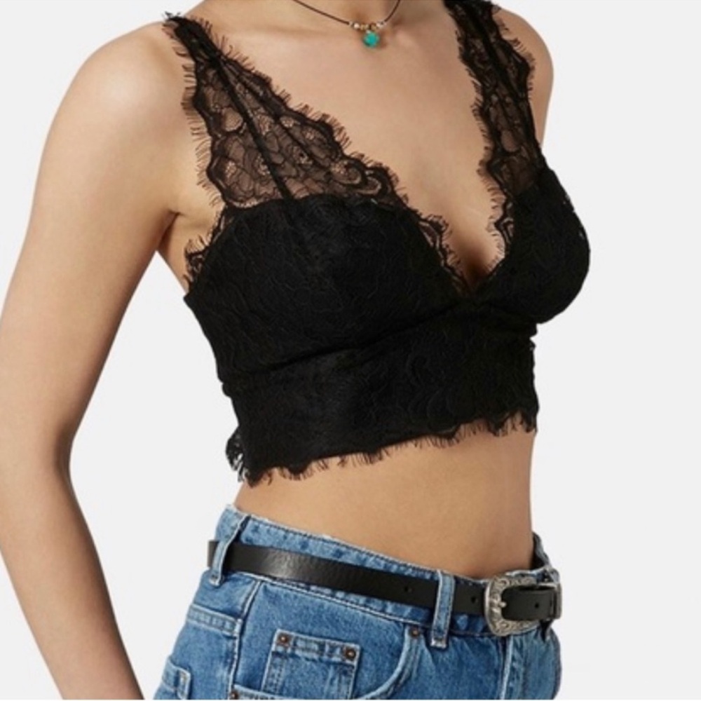 Nordstrom Topshop lace bralette size 6